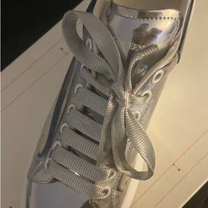 Silver Metallic Sneakers